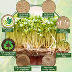 Humyoun 10 x 236 Microgreens Growing Mat Jute Fiber Grow Mats Extra Long Hydroponic Grow Pads for Wheatgrass, Sprouts, Hydroponics Seed Starter Trays, Organic