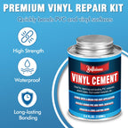 Vinyl Cement, Vinyl Glue for Inflatables, Waterproof Adhesive, High Strength PVC Cement for a Variety of Pool Liners, Tarps, Hot Tubs, Air Mattresses (4.4 oz.)