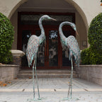 Kircust Garden Crane Statues Metal Heron Outdoor Statue, 46 Inch