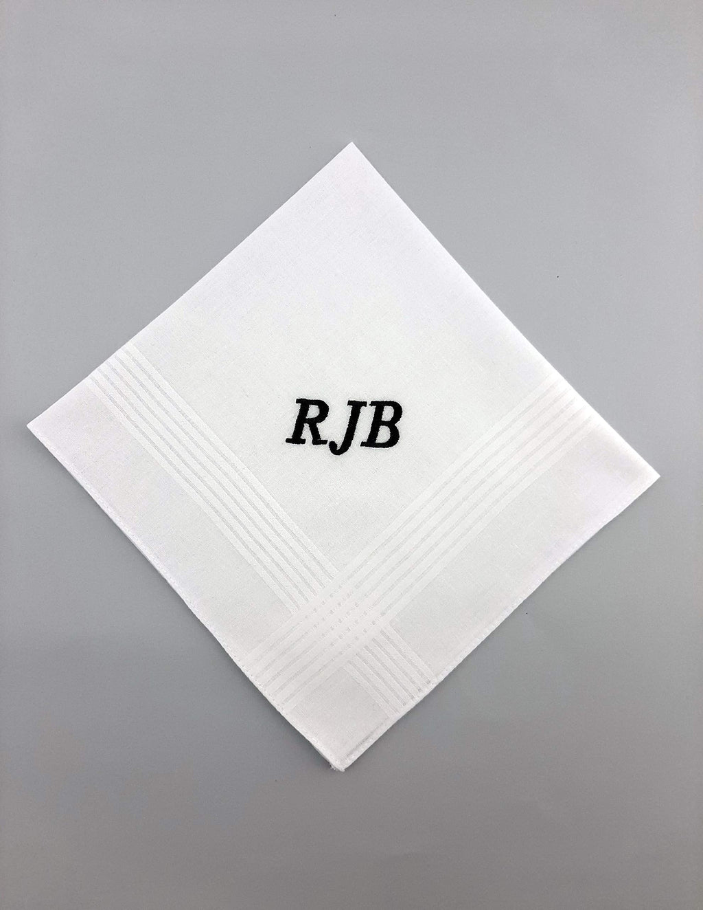 Monogrammed Handkerchief for Men Christmas Gifts for Him Soft Cotton Men's Initial Letter Hanky Groom Wedding Hankerchief Personalized