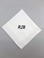 Monogrammed Handkerchief for Men Christmas Gifts for Him Soft Cotton Men's Initial Letter Hanky Groom Wedding Hankerchief Personalized