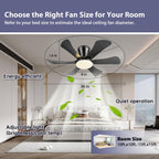 GJeg Ceiling Fans with Lights,36" Low Profile Ceiling Fan with Light and Remote Control,Flush Mount, Reversible, Dimmable, Noiseless, Black Ceiling Fan for Bedroom