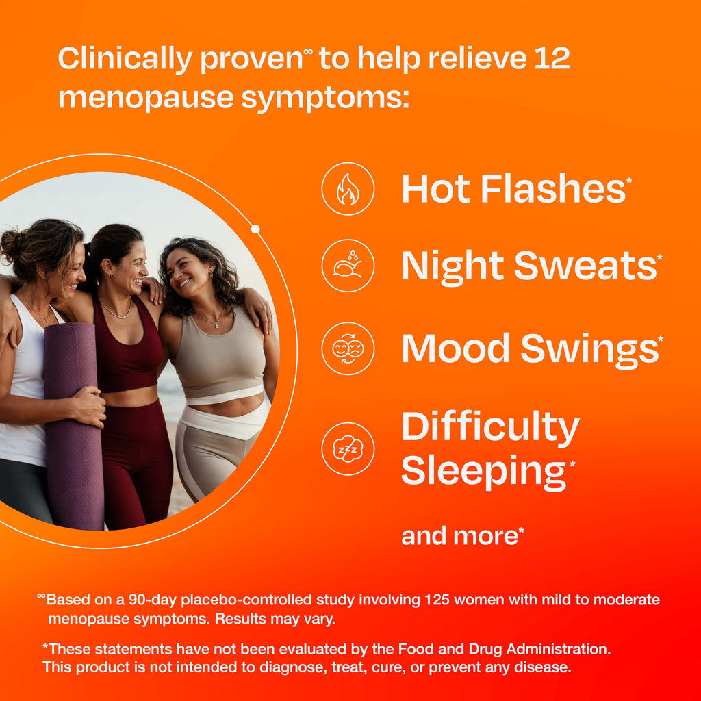 Amberen Menopause Supplement for Women, 120 Capsules, Clinically Proven, Helps Support Hormone Balance, Helps Relieve 12 Menopause Symptoms: Hot Flashes, Night Sweats, Mood Swings and More