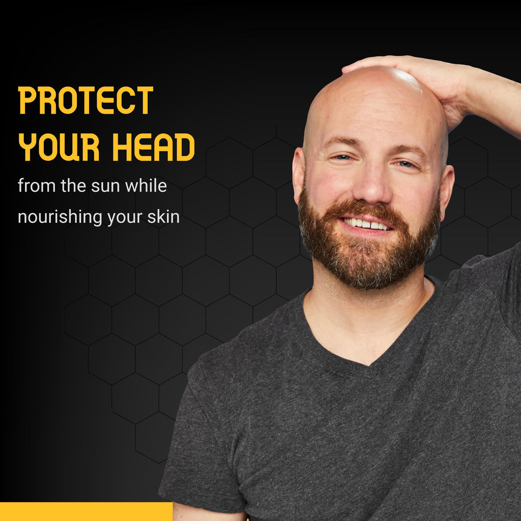 Bee Bald SMOOTH PLUS Head & Face Moisturizer with SPF 30 Sunscreen Lotion Protecting Skin From Harmful UVA/UVB Rays While Hydrating, Moisturizing and Toning, 1.7 Fl Oz (Pack of 2)