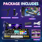 Tsomtto Kids DJ Mixer Table Musical Toy with Lights & Bluetooth