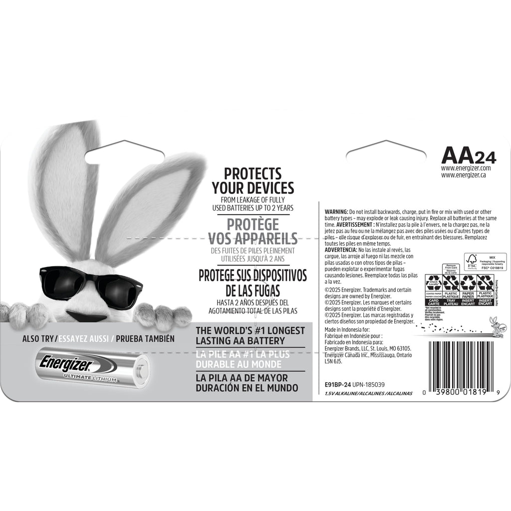 Energizer AA Batteries, MAX Double AA Battery Alkaline, 24 Count