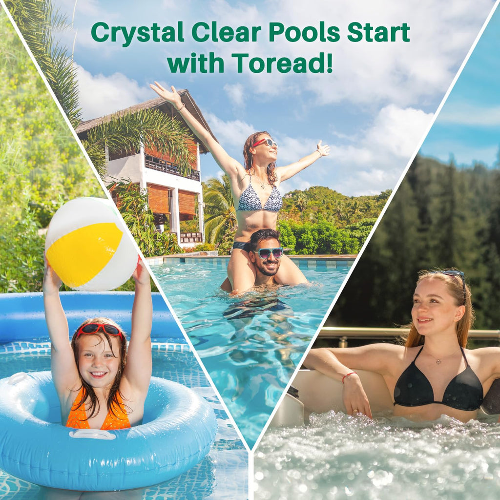 TOREAD 6CH-960 Spa Filter Replaces Jacuzzi Filters J-300, J400, PJW60TL-F2S, 14081, 6000-383A, Unicel 6CH-960, Filbur FC-2800, 6540-383, Hot Tub Filter with Closed Handle 2 Pack (Not be Removed)