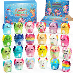Axolotl Squishy Advent Calendar 2026,24 Axolotl Slow Squisies Toys,Christmas Countdown Calendar Party Favors,Christmas Stocking Stuffers Gifts
