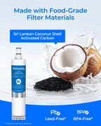 Waterdrop 4396508 Refrigerator Water Filter, Replacement for Everydrop® Filter 5, EDR5RXD1, Whirlpool® WF-NLC240V, 4396510, NLC240V, PNL240V, 4396508p, 4396547, 4392857, LC400V, 3 Pack