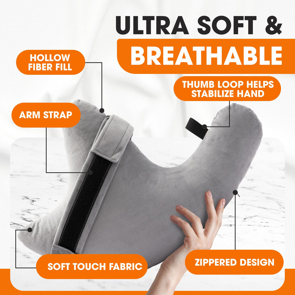 Cheer Collection Rotator Cuff Pillow with Strap – Shoulder Surgery Recovery Pillow for Side Sleepers, Arm Support Cushion for Rotator Cuff Injury & Post Surgery Comfort