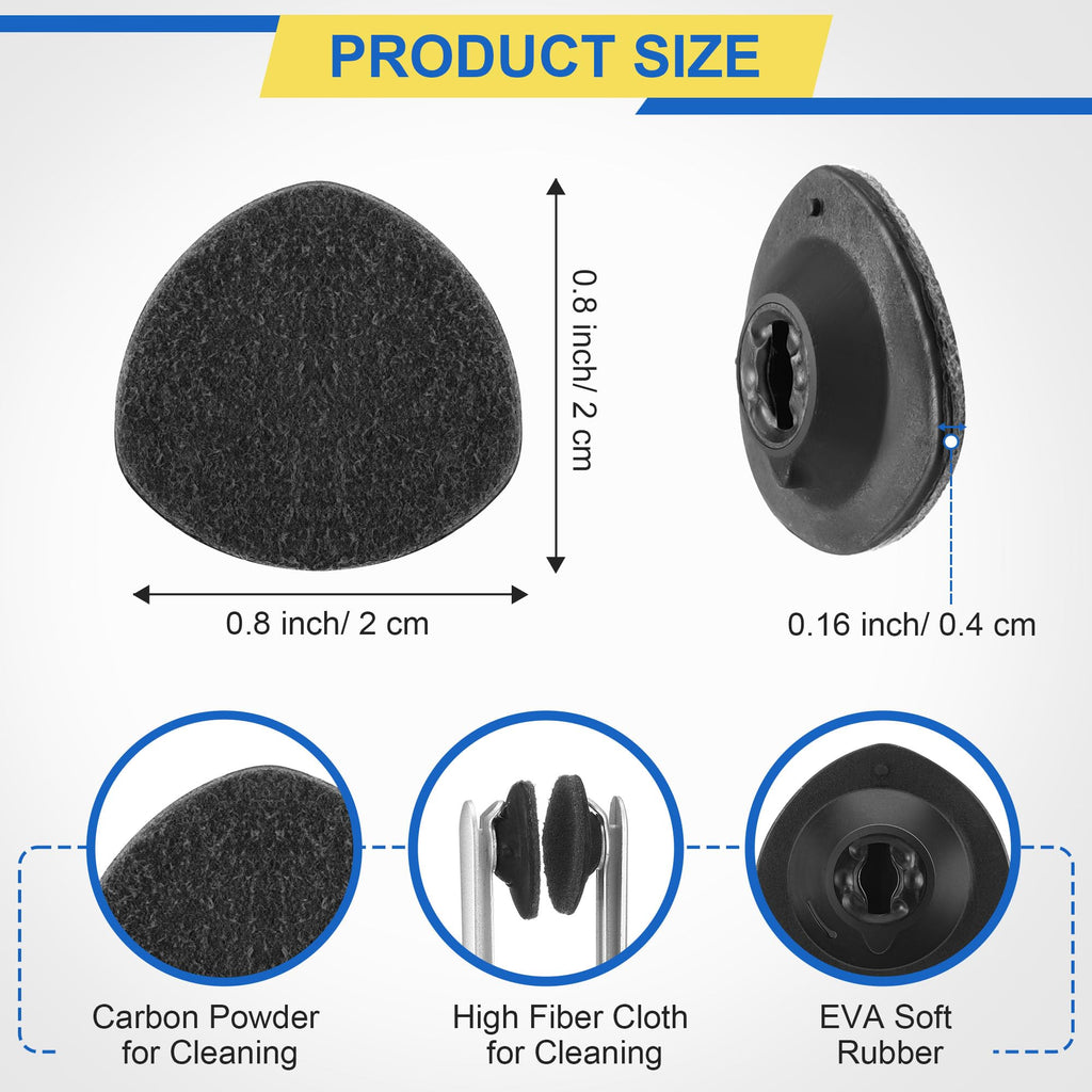 Enhon 8 Pcs Replacement Cleaner Pads Compatible with CarbonKlean Eyeglass Cleaner, Eye Glasses Cleaning Brush Pad Tool, for Cleaning Fingerprint of Lens and Glasses