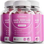 Rosabella® Hair Growth Vitamin Gummies [60 Gummies] Biotin for Faster Hair Growth Women & Men - Nail, Skin (5.000mcg Biotin) (60 Count (Pack of 3))