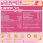 Totaria Sugar Free Multivitamin Gummies for Women 14+ w/Iron, Inositol, Folate, Biotin, Womens Daily Multivitamin Gummy w/Vitamin A, C, B, D3, K2, for Hair, Skin, Energy, Immune, Peach Flavor