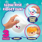 Squeeze Please 3 Pack Scented Marshmallow Stress Relief Fidget Squishy Toy