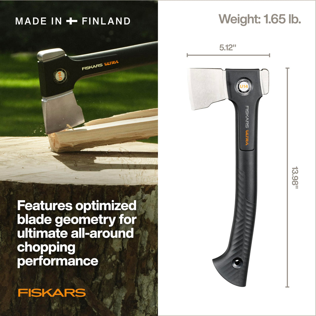 Fiskars U14 Universal Hatchet 14", RazorEdge Blade & ToughCoat Plating