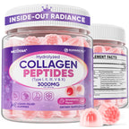 2 Pack Collagen Gummies for Women & Men 3000mg, Hydrolyzed Collagen Peptides with Antioxidant Blend & Digestive Enzymes, Multi Collagen (Type I,II,III,V,X) for Anti-Aging, Hair, Skin, Nails,Sugar Free