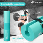 NEALFIT Barbell Pad Squat Pad for Squats���Squat Bar Pad���Great for Weightlifting,Lunges and Hip Thrusts���Foam Sponge Pad���Fit Standard and Olympic Bars Perfectly (Mint Green)