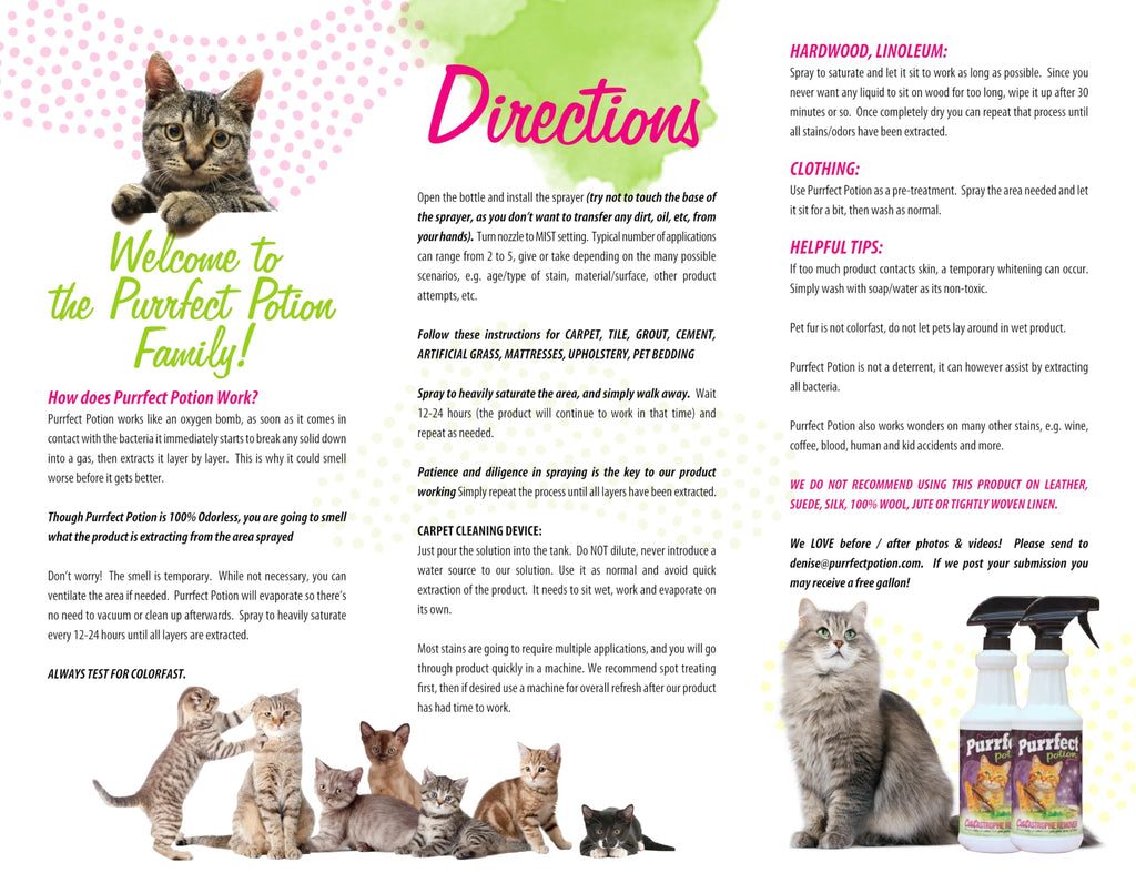 Purrfect Potion - CATastrophe Remover (Two Pack - 32oz Spray Bottles)
