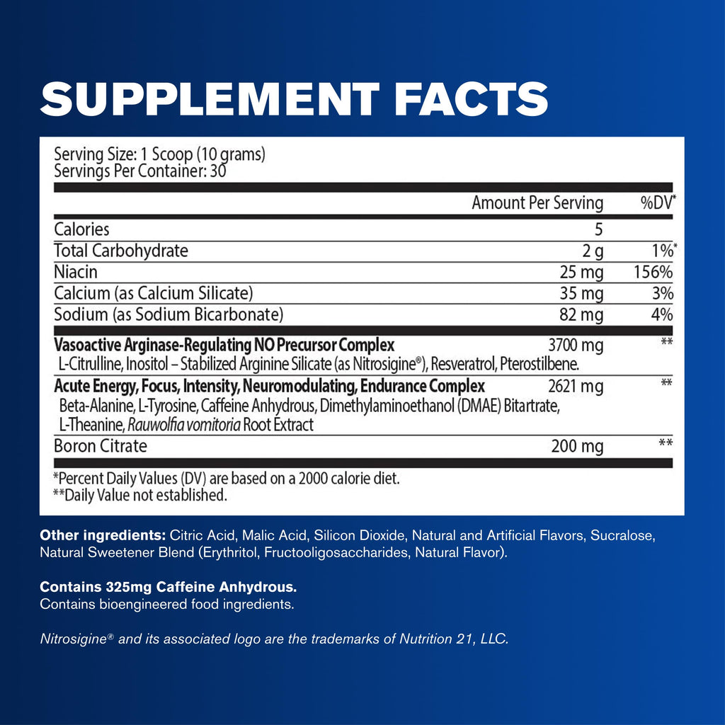 GAT SPORT Nitraflex Advanced Pre-Workout Powder - Energy Drink Mix - Supports Healthy Blood Flow - Boosts Strength & Energy - Creatine-Free - 30 Servings - Blue Raspberry