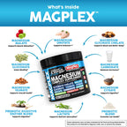8in1 Magnesium Supplement Complex | Magnesium Glycinate Citrate Malate Gluconate Orotate Carbonate Lactate + Prebiotics Probiotics Digestive Enzymes Magnesio Capsules for Women Men by Clean Nutra