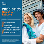 Dr. Tobias Prebiotics Digestive Support, Advanced Prebiotic Supplement for Gut Health, Immune Function & Boost for Probiotics for Women & Men, Vegan, Non-GMO, 90 Capsules, 90 Servings
