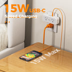 Surge Protector Outlet Extender, TESSAN Multi Plug Splitter with 4 Electrical Outlets 3 USB Ports(1 USB C), Multiple Plug Mini Wall Expander for Home Bathroom Office Dorm Room Essentials