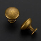 Ravinte 5 Pack Antique Brass Round Zinc Cabinet Knobs for Kitchen Bathroom Closet Dresser Cabinets