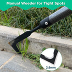 Lilyvane Crack Weeder for Crevice Weeds Weeding: 59” Long Handle, Heavy Duty Carbon Steel Weed Puller for Sidewalk Paver Deck Boards Weed Removal