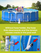 SUMMERBUDDY Pool Hose Adapter for Above Ground Swimming Pool, Pool Replacement Parts with Plunger Valve and Pool Pipe Holder Compatible with Intex/Bestway/Stock Tank Pool, Pool Pump Parts