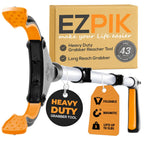 EZPIK Pro 43" Foldable Grabber Reacher Tool for Seniors - Grabbers for Elderly Reaching Tool Heavy Duty Pickup Trash Picker Upper Equipment - Claw Grabber Stick for Reaching Aids, Weed Gripper