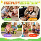 taessv Monster Truck Toys, 4 Pack Friction Powered Toy Cars Push and Go Truck Toys for Toddlers Kids Ages 2-4 3-5 4-7 Best Christmas Birthday Gift Party Favors for Boys and Girls 2 3 4 5 6 7 Year Old