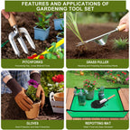 Kynup Garden Tools Set with Storage Bag, Heavy-Duty Gardening Kit for Women