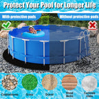 VICAMB 12ft Heavy Duty Round Pool Liner Pad for Above Ground Pool,Pool Ground Mat Under Pool Pad,Pool Bottom Liner Protector to Prevent Puncture and Extend Liner Life