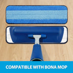 MR. SCRUB 6 Pack Microfiber Cleaning Pads for Bona Mop, Safe for Hardwood and Hard-Surface Floors, Reusable Microfiber Mop Pads for 18 Inch Mop, No Residue, Super-Absorbent, Over 500 Machine Washes