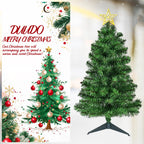 DUUDO 3FT Premium Hinged Artificial Holiday Small Mini Christmas Tree for Tabletop,Home, Office, Indoor and Outdoor Holiday Decoration,Easy Assembly Metal Hinges & Foldable Base