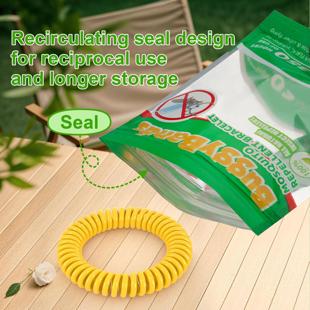 BuggyBands 30 Pack Mosquito Repellent Bracelets, DEET-Free Waterproof Bands, Individually Wrapped