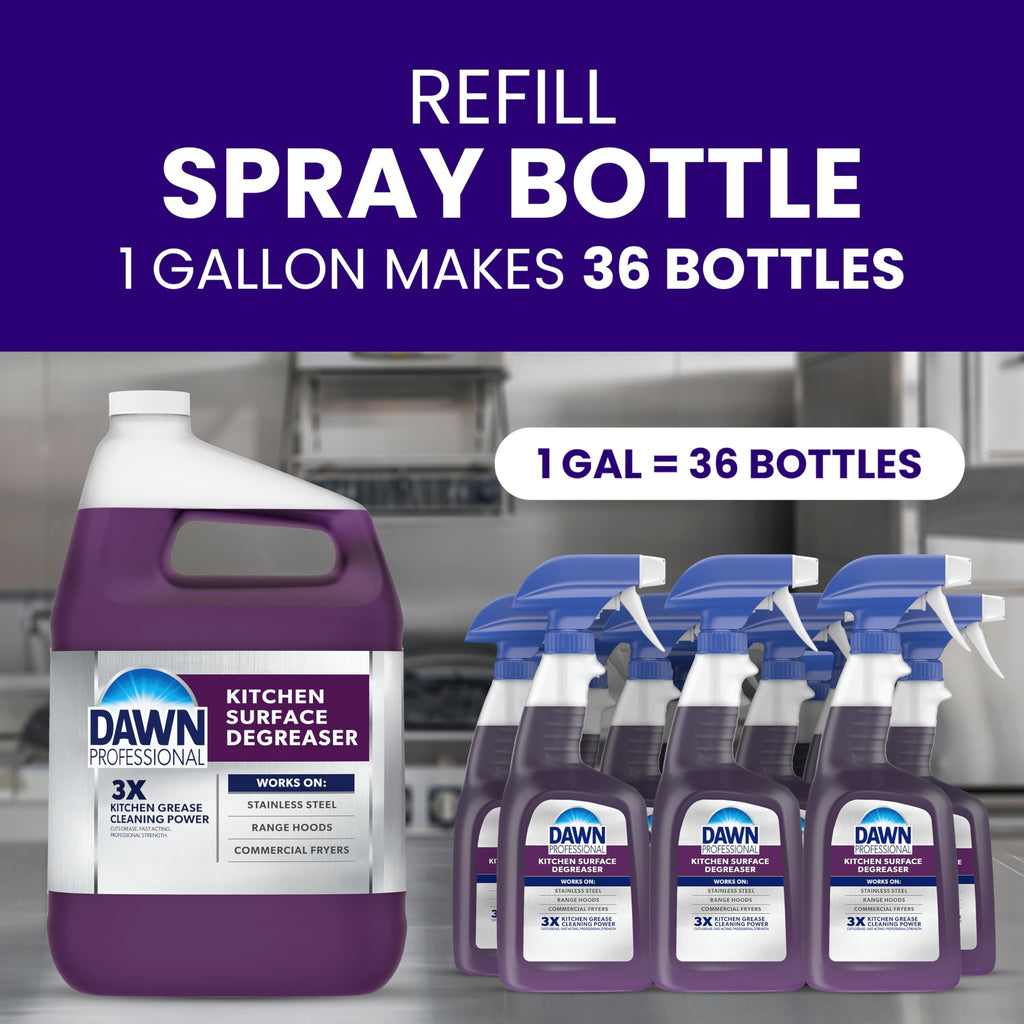Dawn PRO Kitchen Surface Degreaser, Bulk Cleaning Spray for Oil and Grease Buildup in Commercial Kitchens, 32 fl oz (Case of 6)