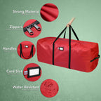 Holiday Cheer Christmas Tree Storage Bag Waterproof 9ft Red