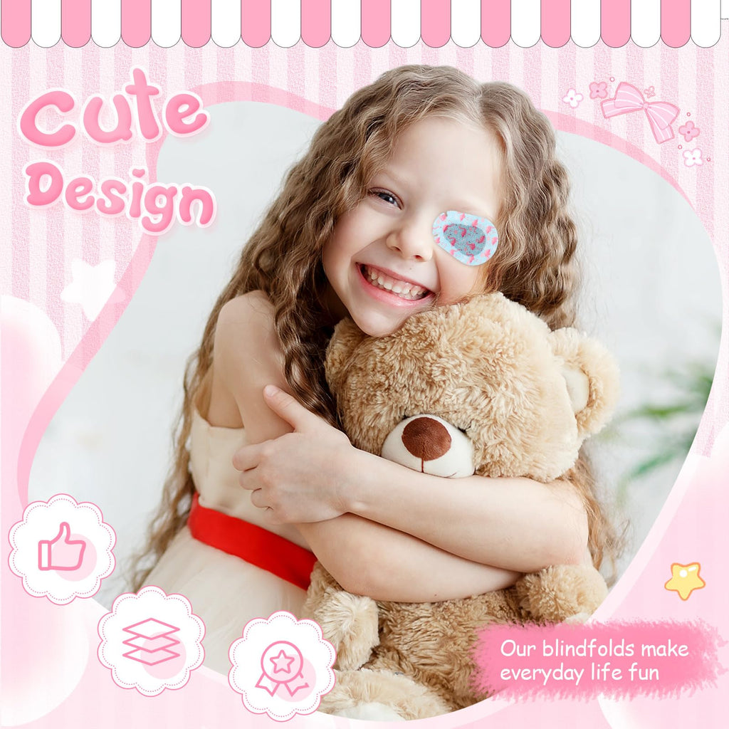 200 Pcs Adhesive Eye Patches for Kids Girls Cute Toddler Eye Patch Bulk Colorful Breathable Lazy Patch Cartoon Adhesive Bandages for Children Baby Light Blocking, 20 Styles, 3 x 2 Inches