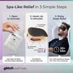 Glitch Self Heating Eye Mask - Steam Eye Mask for Dry Eyes, Soothing Relief, Stress Reduction - Disposable Warm Eye Compress Moist Heat