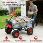 Autodaya Garden Dump Cart Wagon 900 Lbs, Heavy Duty Yard Wheelbarrow