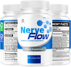 (5 Pack) Nerve Flow Capsules - Official Nerve Flow Pills Advanced Premium Formula Support Maximum Strength, All Natural NerveFlow Vitamins for Overall Health & Wellness, 300 Capsules 5 Months