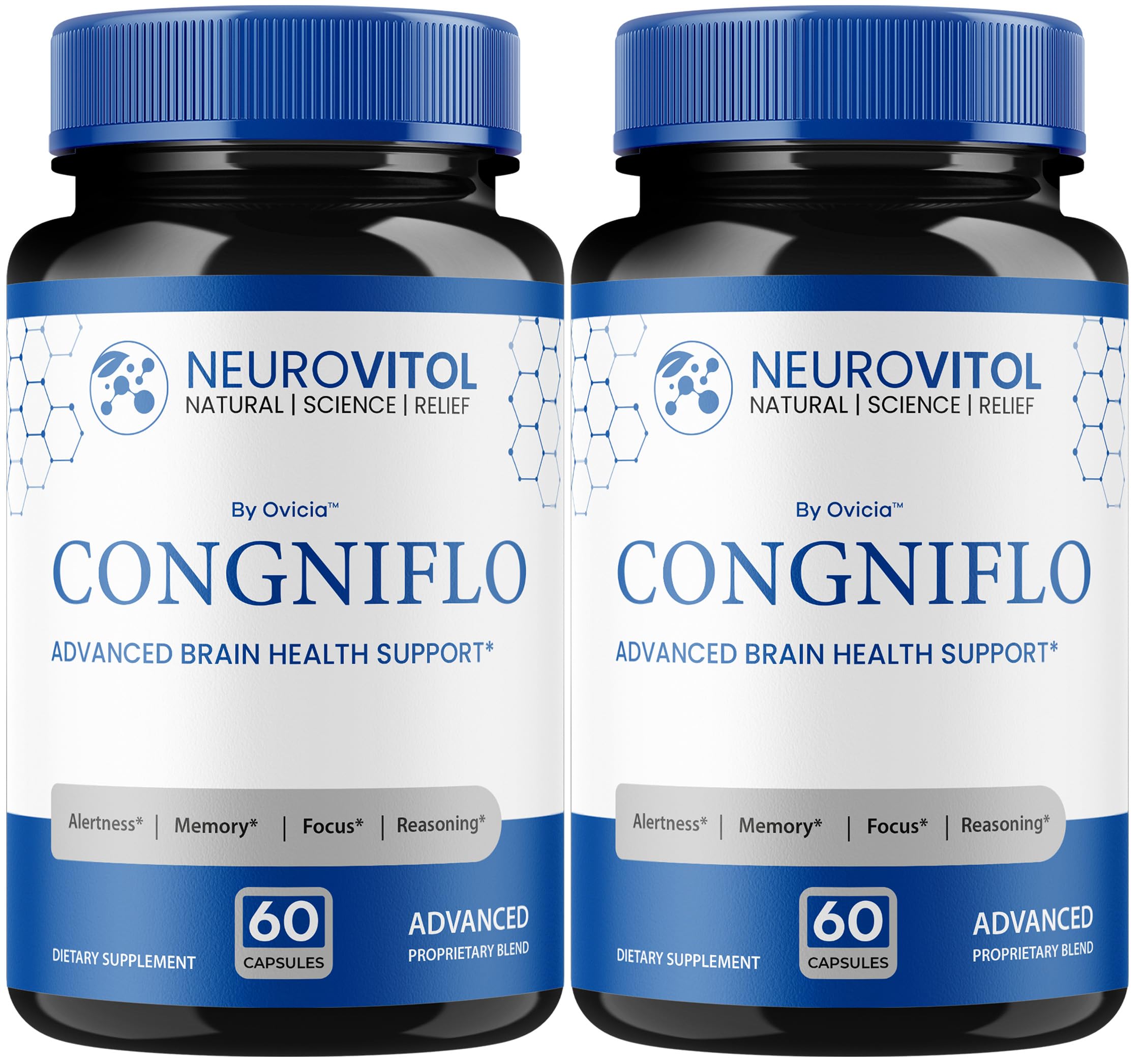 (2 Pack) NeuroVitol Cogniflo Capsules - Official NeuroVitolCogniflo Advanced Formula with All Natural Ingredients, Premium Pills for Wellness & Overall Brain Health Support, 120 Capsules for 2 Months