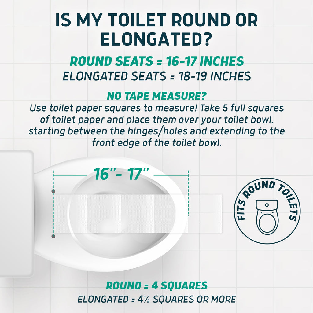 Lunderg Raised Toilet Seat with Handles - Round/Standard - Easy to Install Toilet Seat Risers for Seniors - Adds 3 Inches & Works like the one you’ve always used - Elegant design - No Hospital Vibe