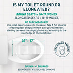 Lunderg Raised Toilet Seat with Handles - Round/Standard - Easy to Install Toilet Seat Risers for Seniors - Adds 3 Inches & Works like the one you’ve always used - Elegant design - No Hospital Vibe