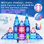 Diamond Magnetic Building Blocks for Kids - Princess Castle Magnetic Tiles Toys for 3-8 Year Old Girls & Boys - 3 4 5 6 Year Old Girl Birthday Xmas Gifts - STEM Educational Toys for Creative Play
