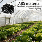 50PCS 3/4 Inch(25mm) Greenhouse Clips – Black Plastic Clamps for PVC Pipe