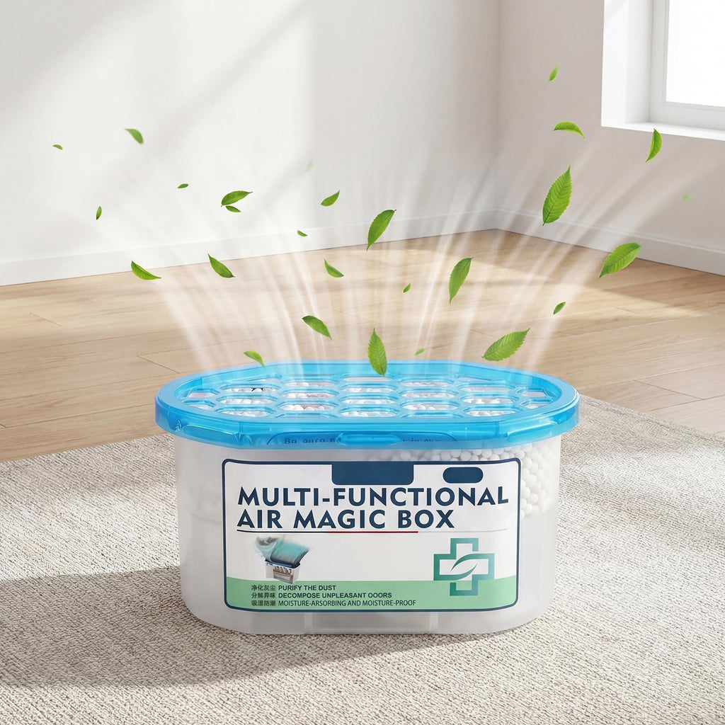 Indoor Air Purification Dust Removal Magic Box, Multi-Functional Air Magic Box, Household Deodorizing Air Freshener, Automatic Dust Collection Purifies for Car, Bedroom, House, Office（230g)
