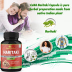 Cona Nature Organic India Haritaki Capsules 2250MG, Rejuvenation, Improving Digestion, Maintains Regularity | Non-GMO Vegan Gluten-Free Herbs and Supplements, 120 Caps