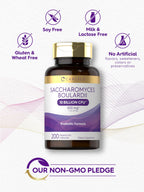 Carlyle Saccharomyces Boulardii Probiotics & Prebiotics | 10 Billion CFUs | 200 Capsules | Value Size | Non-GMO, Gluten Free Supplement